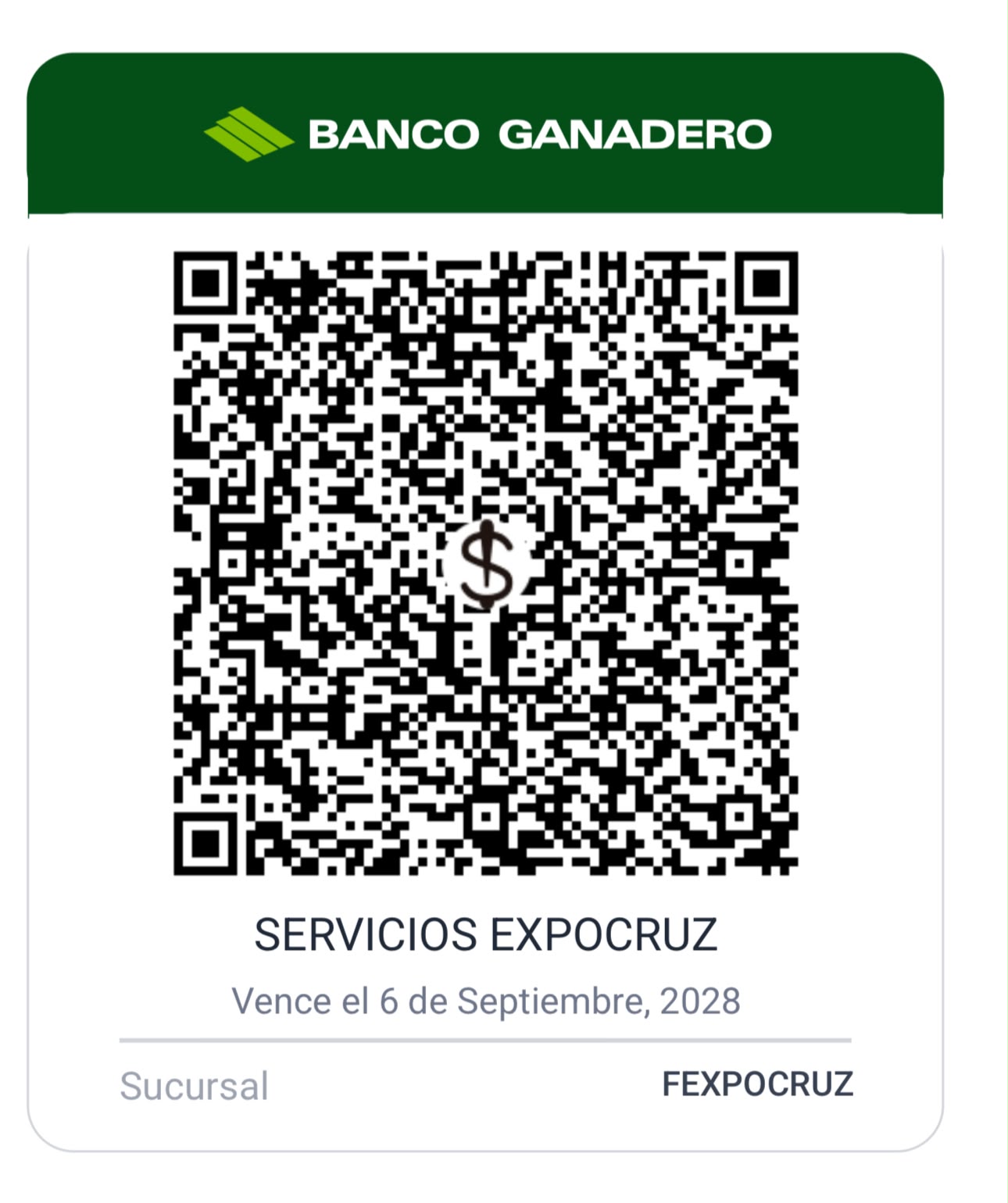 QR de pago Fexpocruz